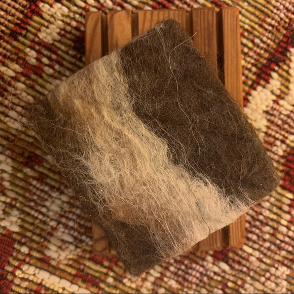 Handmade Goat Milk Soap inside Alpaca Fleece (Lemon Rosemary) - Picture 2 of 12